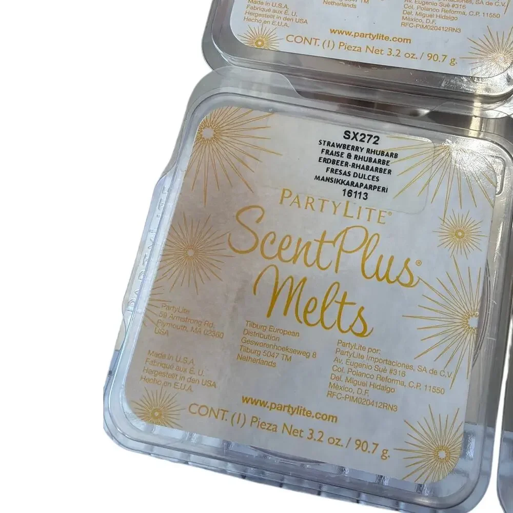 Partylite Scent Plus Melts 4 packs Greener Grass Stawberry cinnamon
